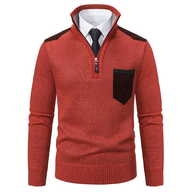 Maglione da uomo 2024 Business a collo alto in maglia grossa