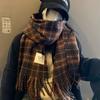 Autumn and winter atmosphere imitation cashmere scarf women's warm retro student long shawl cold scarf men