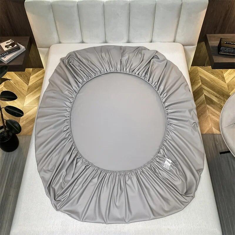 Sábana Bajera Ajustable de Algodón Egipcio con Bandas Elásticas, Fundas de Colchón Ajustables Antideslizantes para Cama Individual, Doble, King, Queen, Sábana Suave