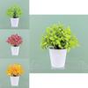 Faux Indoor Greenery Plastic Pot Small Potted Plant For Home Decor And Office Space