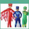 Noblekids Pj Mask Costume Featuring Colorful Catboy Owlette Gekko Jumpsuit For Kids