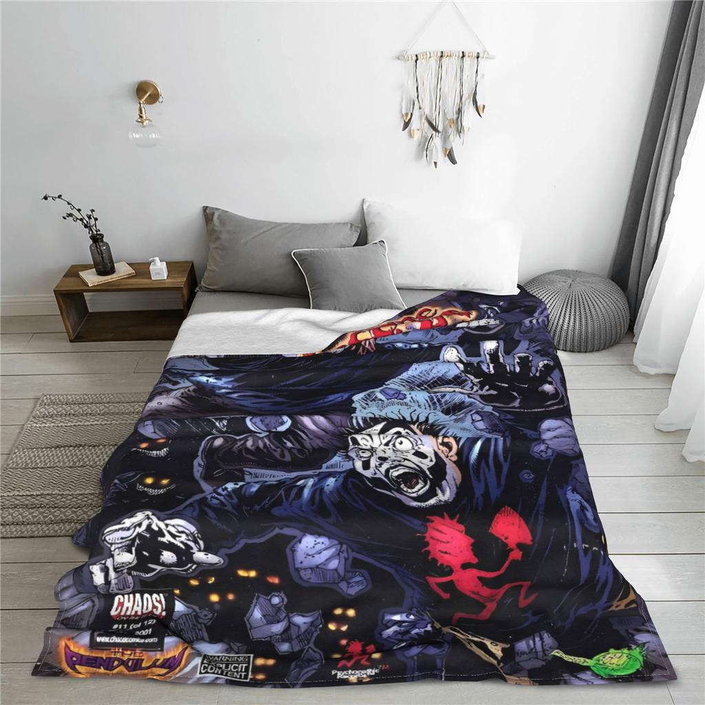 Insane Clown Posse Modern Music Band Warm Blanket Boy Girl Plush Throw Blanket Graphic Couch Chair Flannel Bedspread Bed Cover