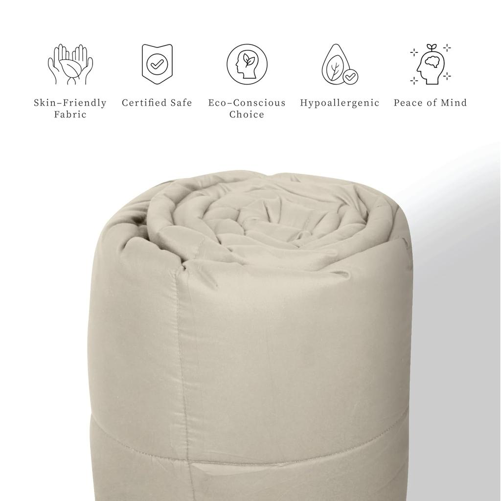 Plush Reversible Microfiber Comforter Single Bed | 220 GSM Wadding |110 GSM Peached Extra Soft Microfiber Fabric,
