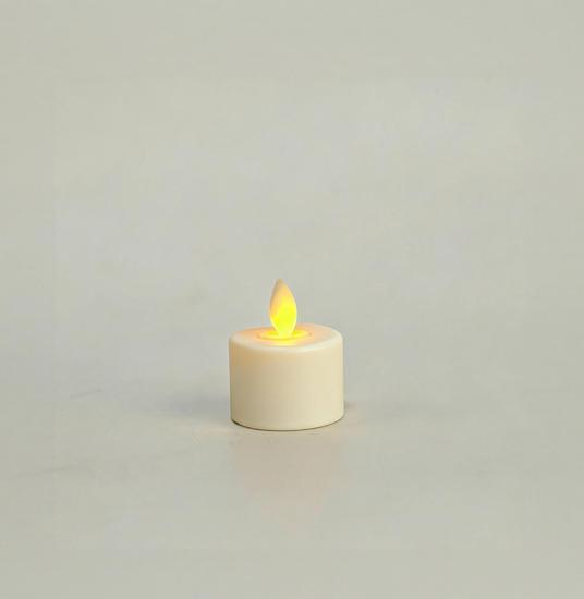 Rechargeable Flickering Flame LED Candle Lamp, Remote-Controlled, Yellow Offering, Smokeless Ghee Holder, Tea Light for Buddha.