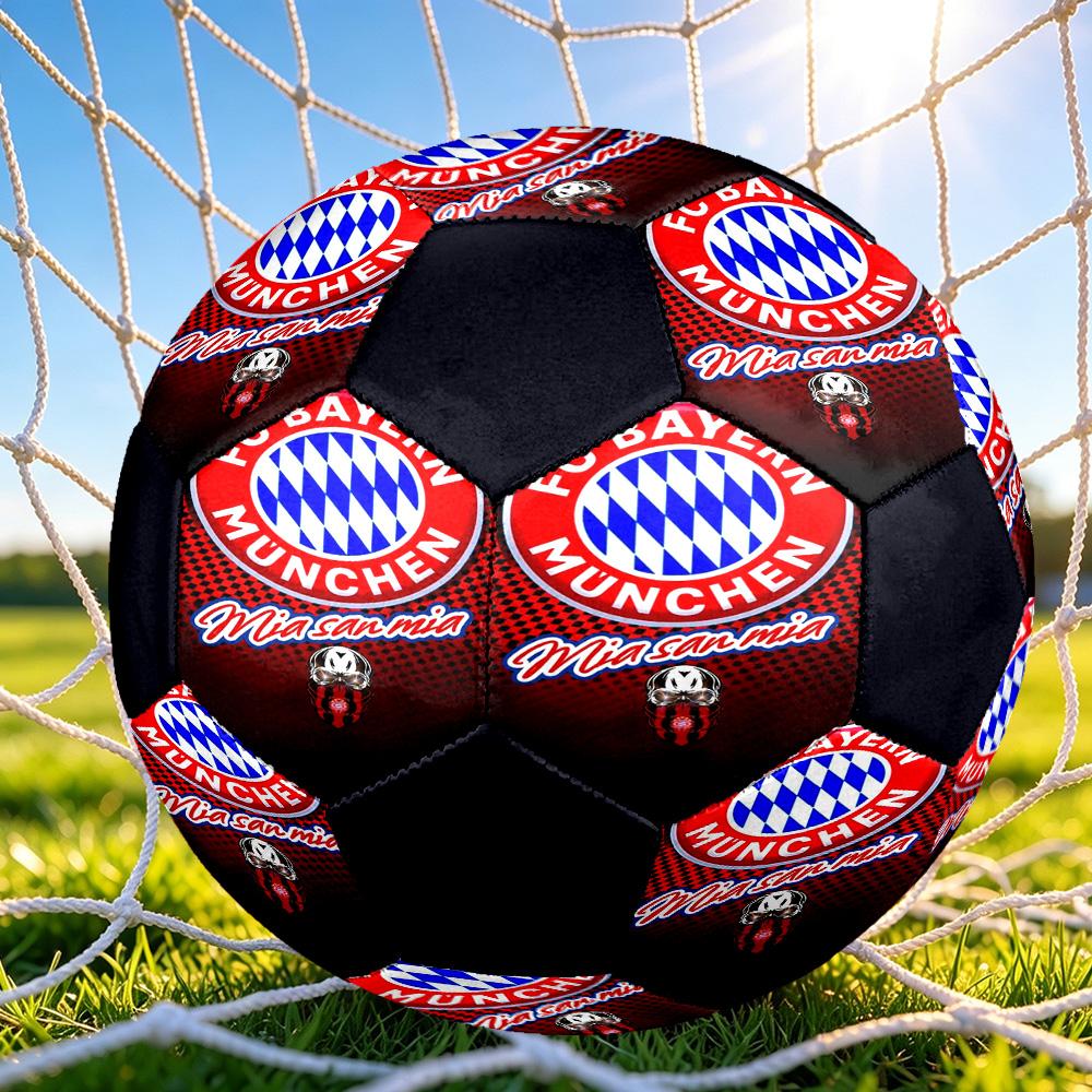 1pc Bayern Munich Crest Standard Size 5 Soccer ball, Durable game Soccer Ball for School Park Training & Daily Entertainment zq7142
