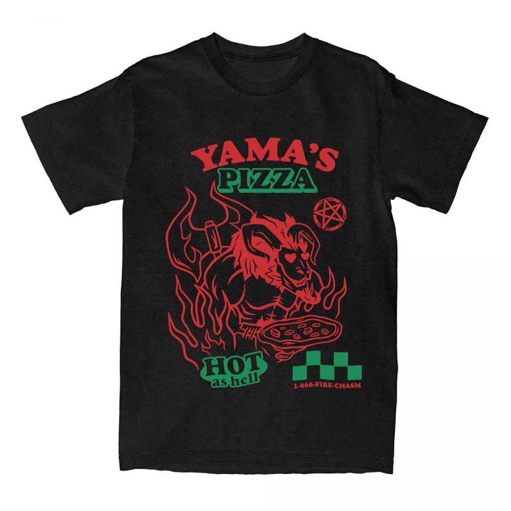 OSRS Yama's Pizza Tees Game Old School RuneScape Printing Tshirts Cotton Short Sleeve T-shirt Graphic Merch Casual