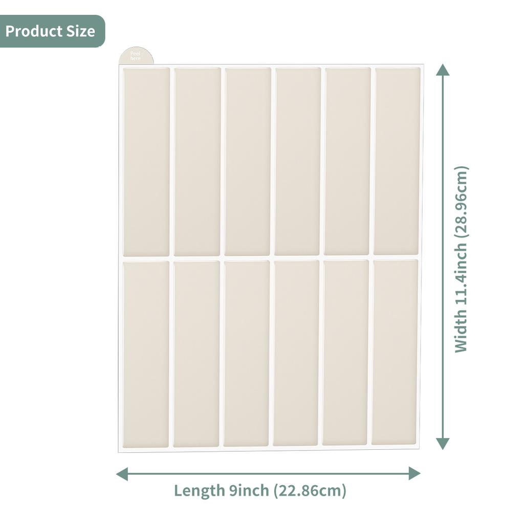 1/3pcs Square Wall Tile Sticker Mosaic Tile Decal Peel&Stick Backsplash Vinly Wallpaper Easy to Install for Apartment Renovation