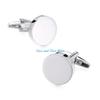HX6F Modern Geometric Cufflinks Stylish Accessory Metal Texture for Dress Shirts