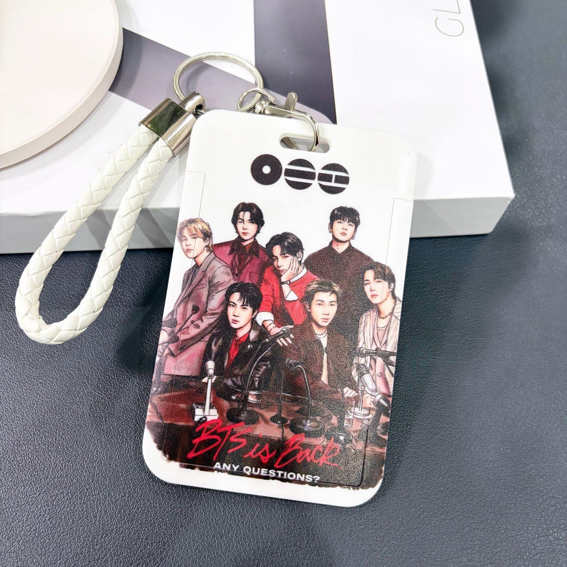 BTS Arirang Welttournee Kartenhalter mit geflochtenem Lanyard, Bangtan Boys Kpop Ausweisetui, ARMY Fans Sammlerstück 2