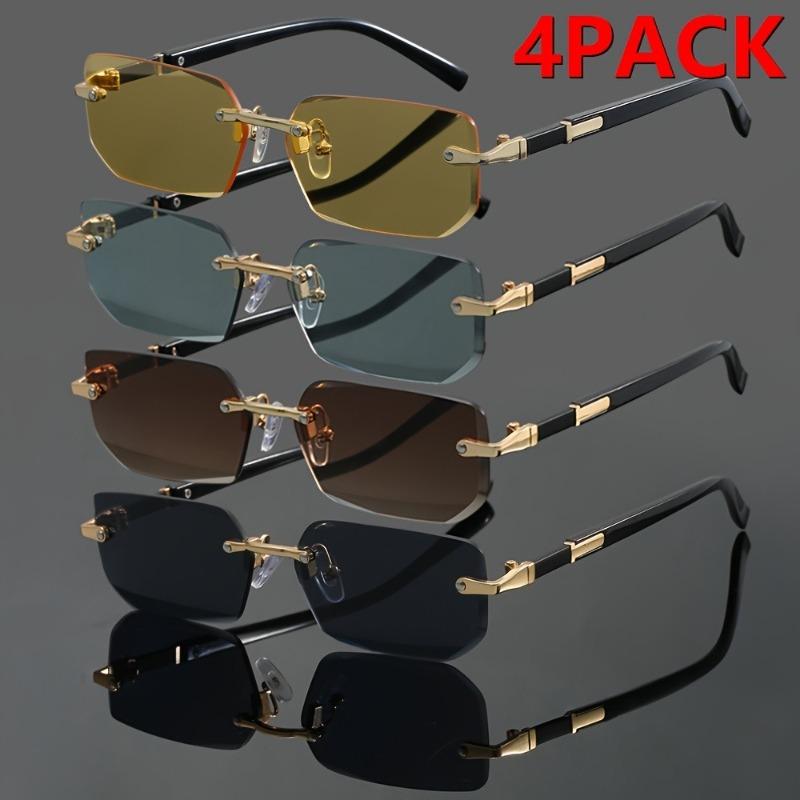 

4 шт. Универсальные Модные Бескаркасные Очки Унисекс Вечеринка Шоппинг Уличный Тренд Рождественские Подарки