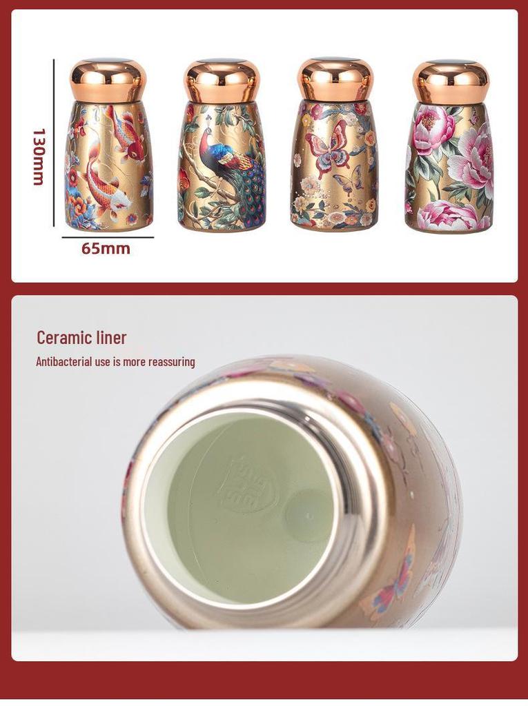 Smart Stainless Steel Insulated Cup with Temperature Display - Portable and Stylish Mushroom Design