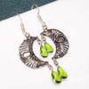 Peridot 925 Silver Plated Earrings 2" Festival Ready Jewelry Most Beautiful W7Z51