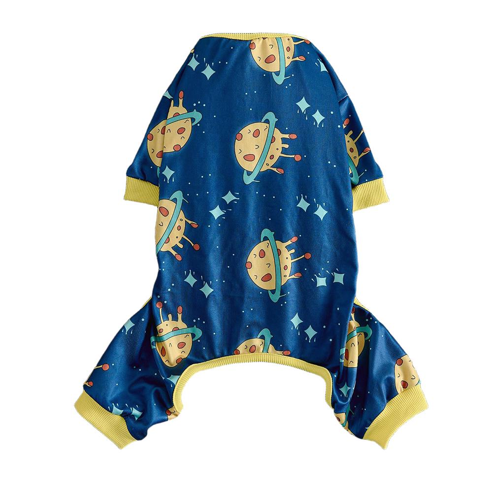 Soft Cotton Dog Pajamas Onesie for Small Medium Dogs - Polyester, Cozy, Wrinkle-Resistant Four-Legged Pet Apparel