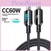 Smart Display 100w Fast Charging Typec Data Cable For Apple Huawei Xiaomi Devices