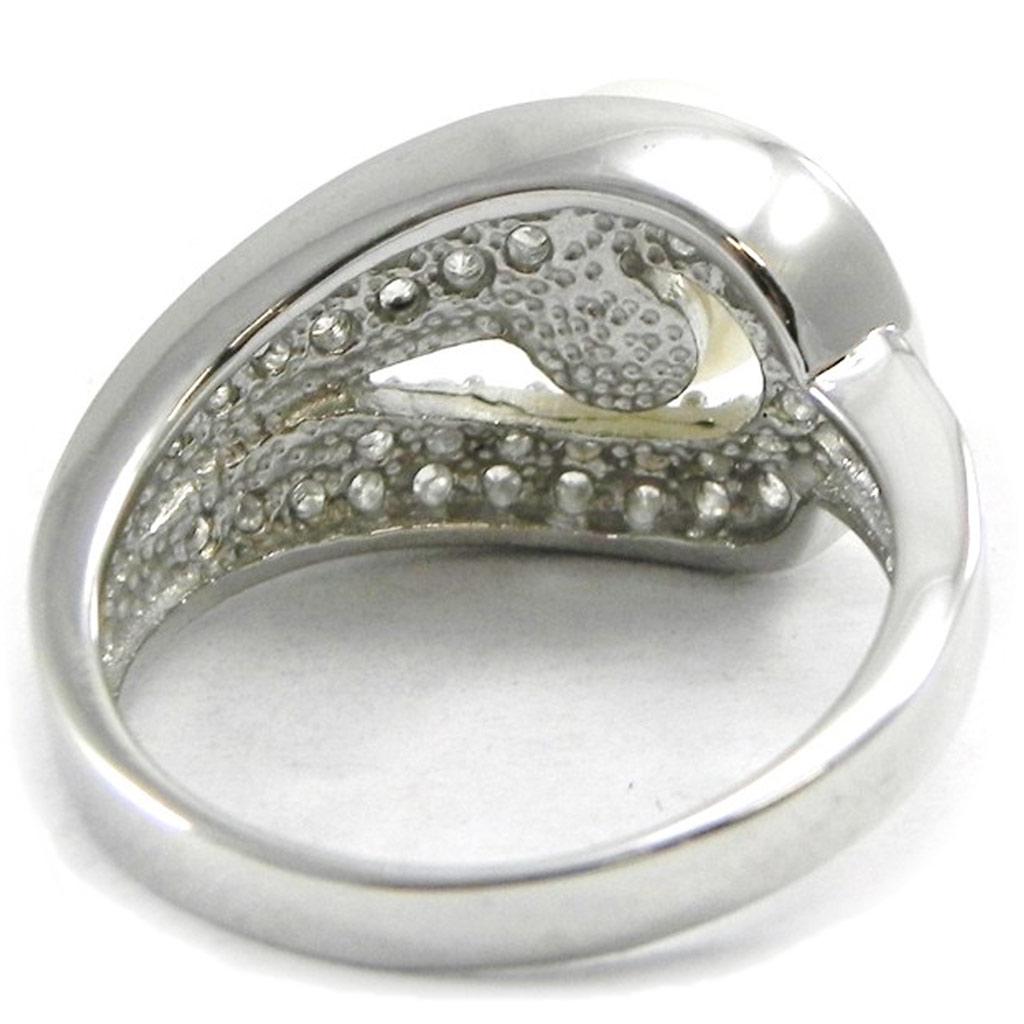 White 'Sissi' Silver Ring