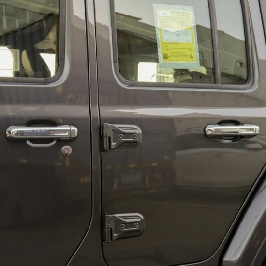 silver abs Car Door Handle Cover Trim Bezel 5pcs For Jeep Wrangler JL 2018-