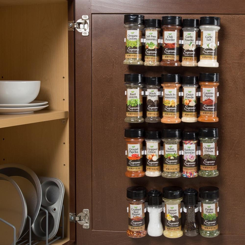 

Spice Rack Organizer Cabinet Gripper Clip Strips Kitchen Countertop Pantry Storage Easy Installation Space Saver Holds 80 Spices United States