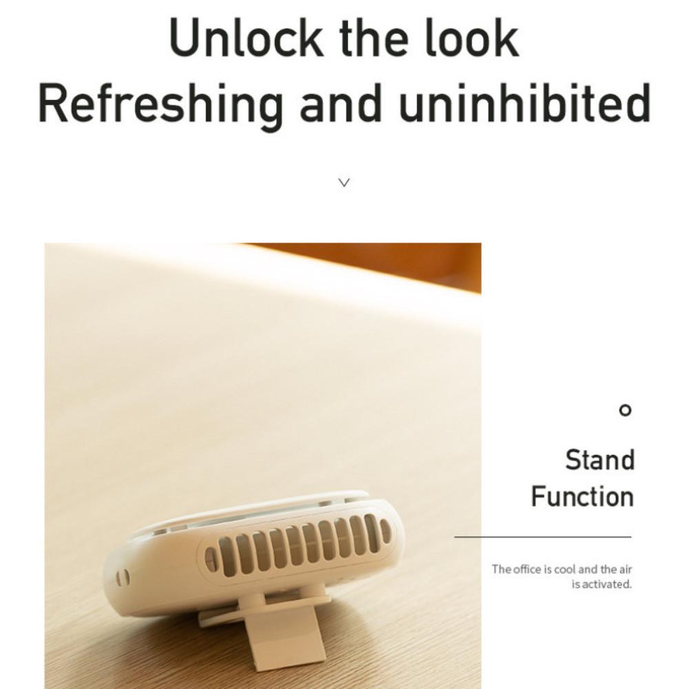 Portable Outdoor Neck Hanging Fan USB Bladeless Fan Digital Display Handheld Fan 93*43*116mm