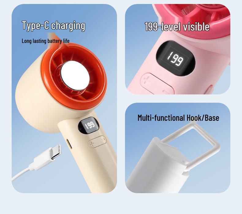 Portable High-Speed Turbo Handheld Fan with USB Charging