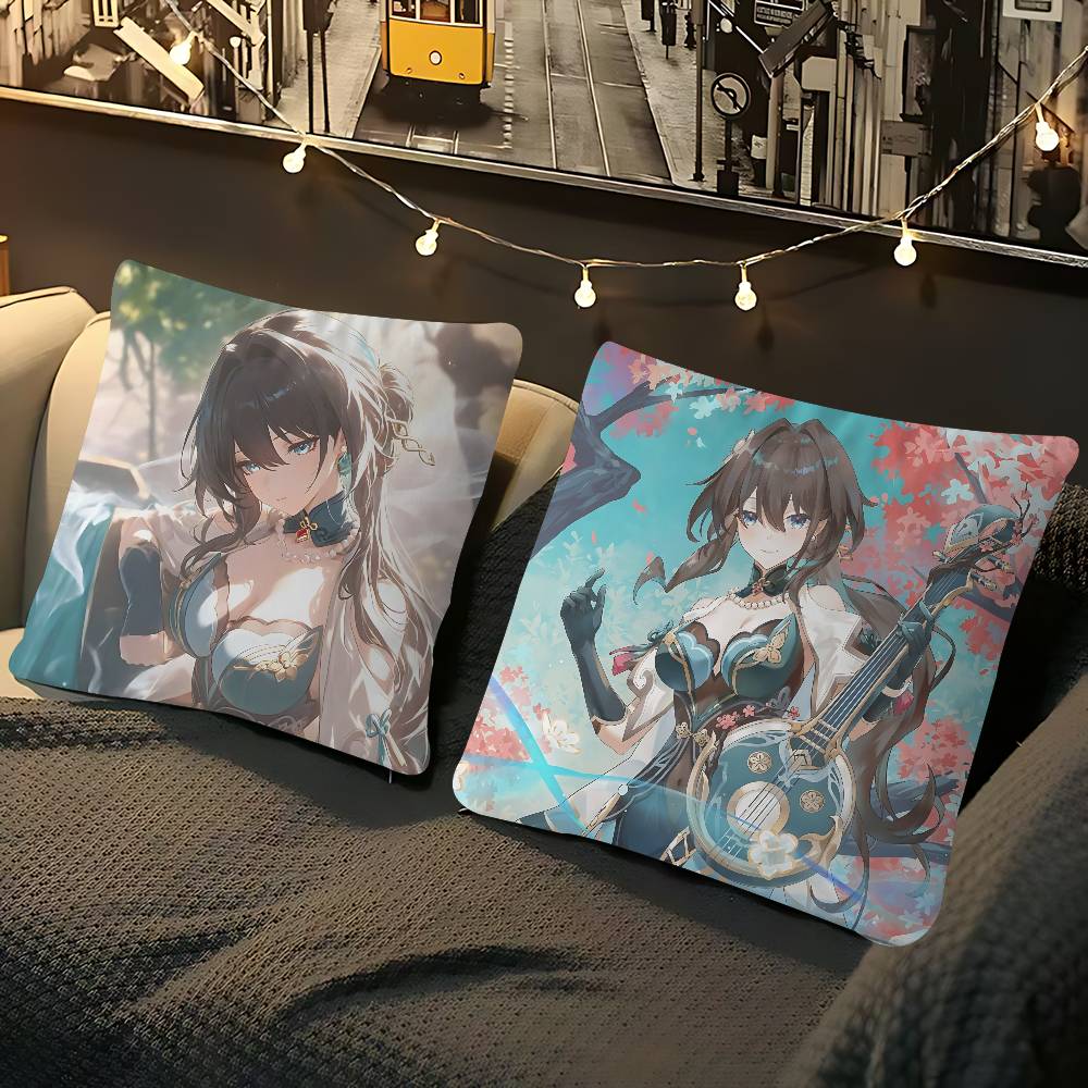 ANIME R-Ruan Mei Ahornblatt Design Kissenbezug Fröhliche Herbsternte Dekor Feiertagsdekoration Kissenbezug