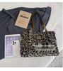 Large-Capacity Leopard Print Tote Bag - Women's Versatile Retro Shoulder Bag