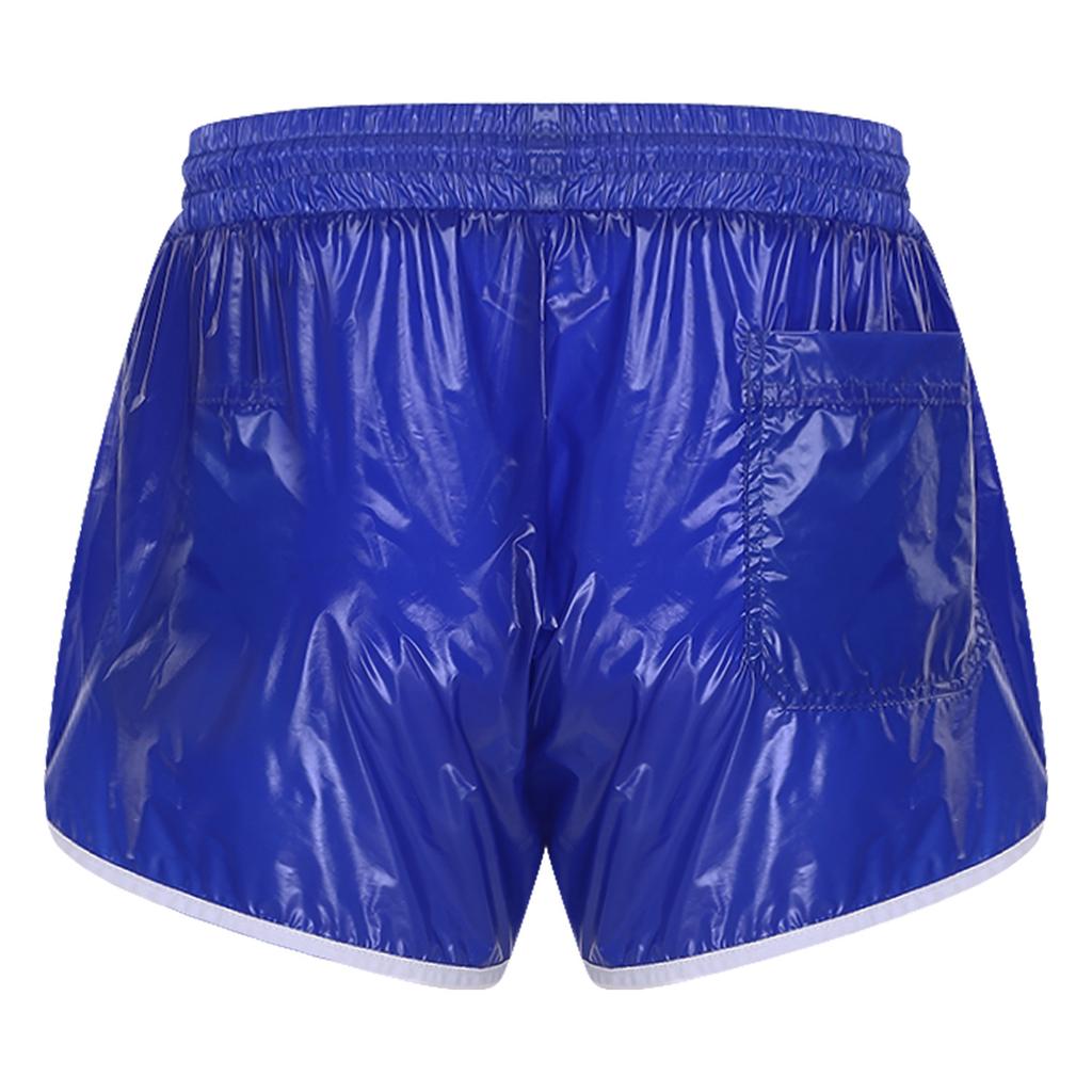 Herren Badehose Color Block Wasserdichtes Design Elastischer Bund Kordelzug Nähte Taschen Trainingsshorts