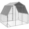 Chicken Coop with Roof 2.5 x 2 x 2.25 m Galvanized Steel