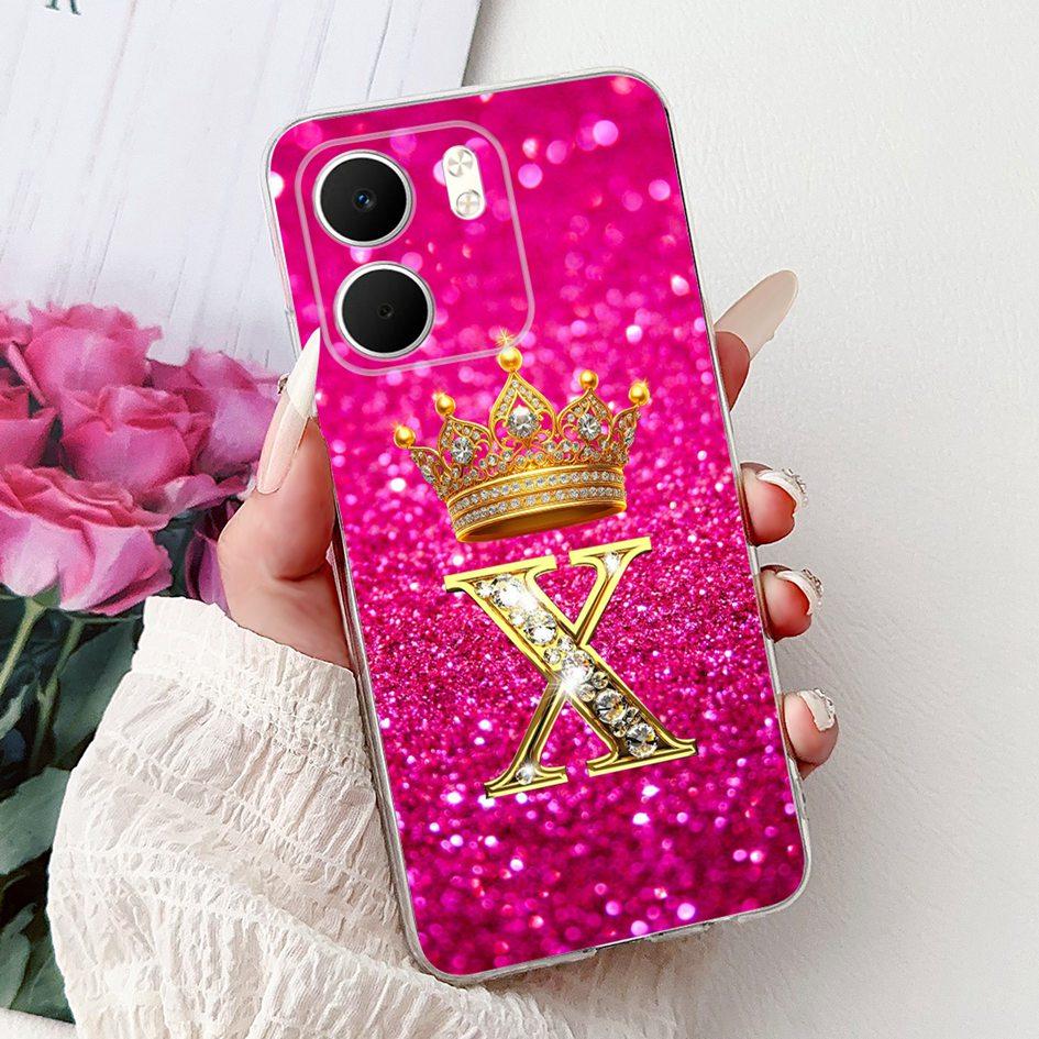 For OPPO A5x 4G Case CPH2725 Cover Luxury Crown Letters Soft Silicone Transparent Phone Cases For OPPO A5x Coque A 5x 2025 Funda