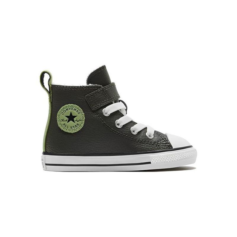 Converse Chuck Taylor All Star Hi 1V Toddler High Canvas Shoes Wear-resistant Breathable Green A01473C