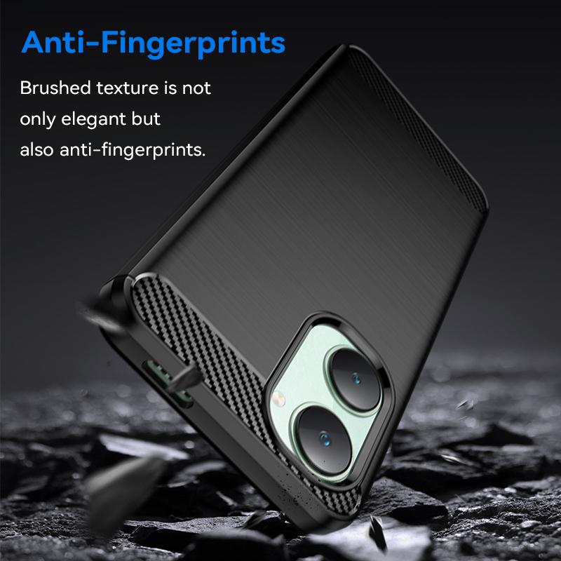 For Vivo T3 Lite Case For Vivo T3 Lite Cover 6.56 inch Carbon Fiber Shockproof Silicone Protective Bumper For Vivo T3 Lite Coque