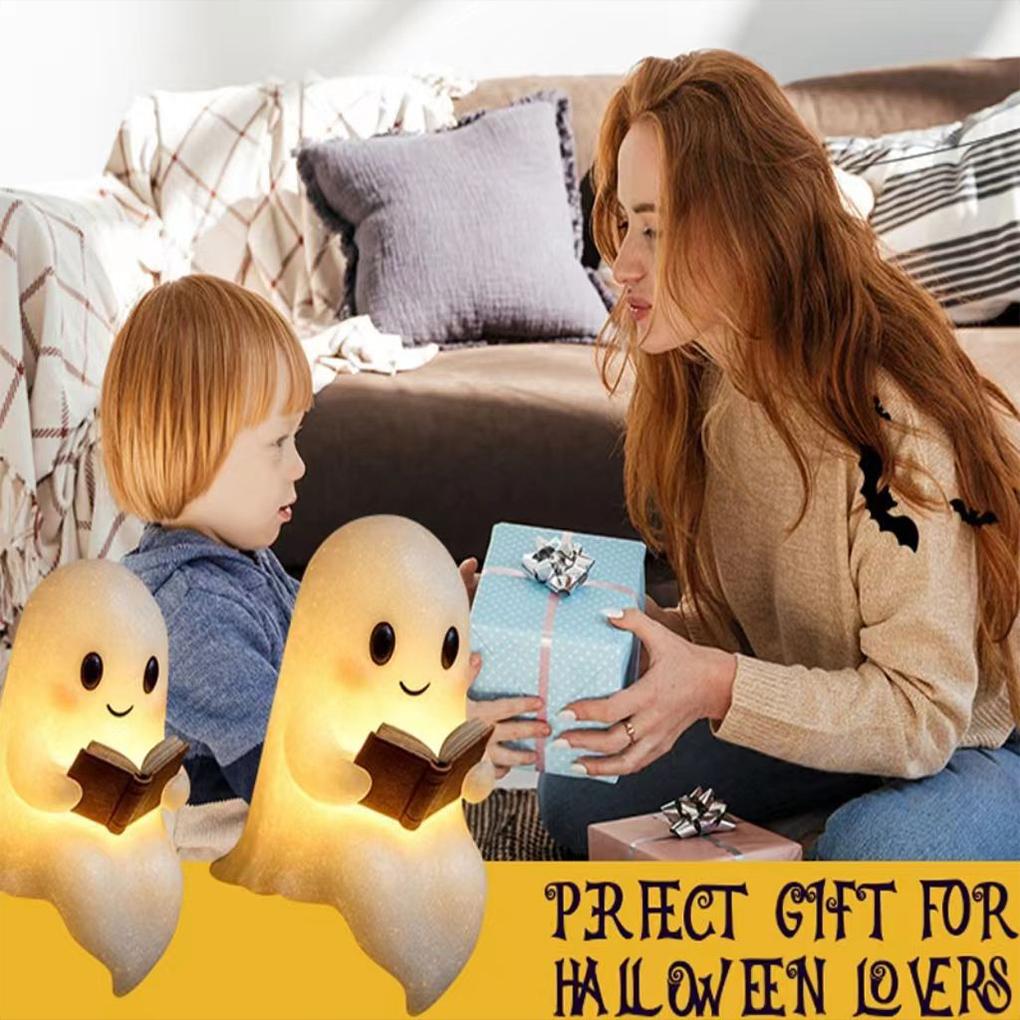 Potěšení pro milovníky knih Roztomilí duchové Čtecí lampička na Halloweenské noci a studijní období Stolní lampa