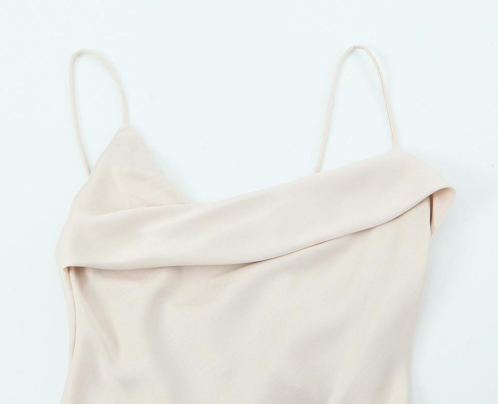 European & American Style Summer Back Tie Waist Slimming Sling Dress