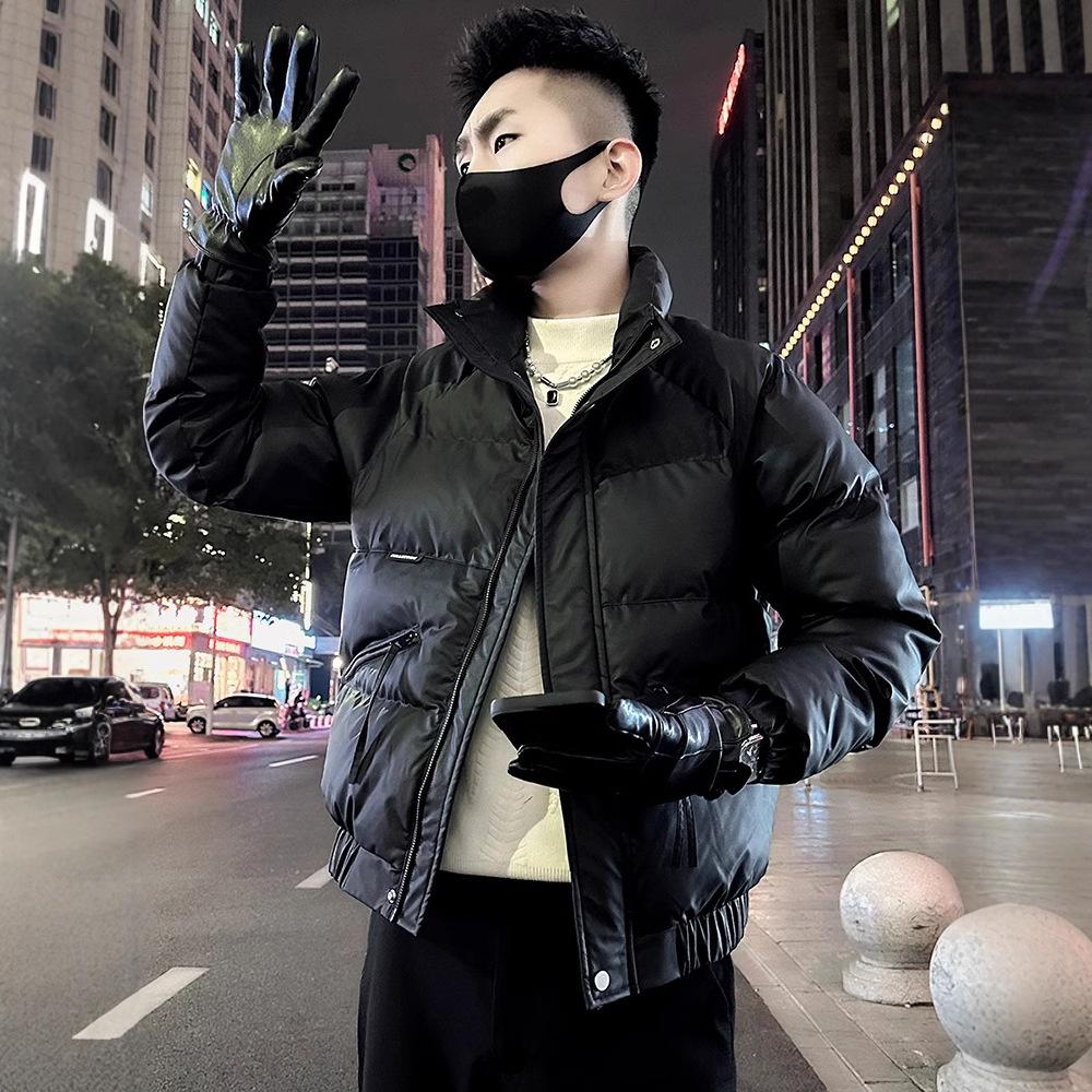 Down Cotton-padded Clothes Men s High-end Trendy Brand Stand-up Collar Thickened Cotton-padded Jacket New Men s Winter Jac Practical Use M