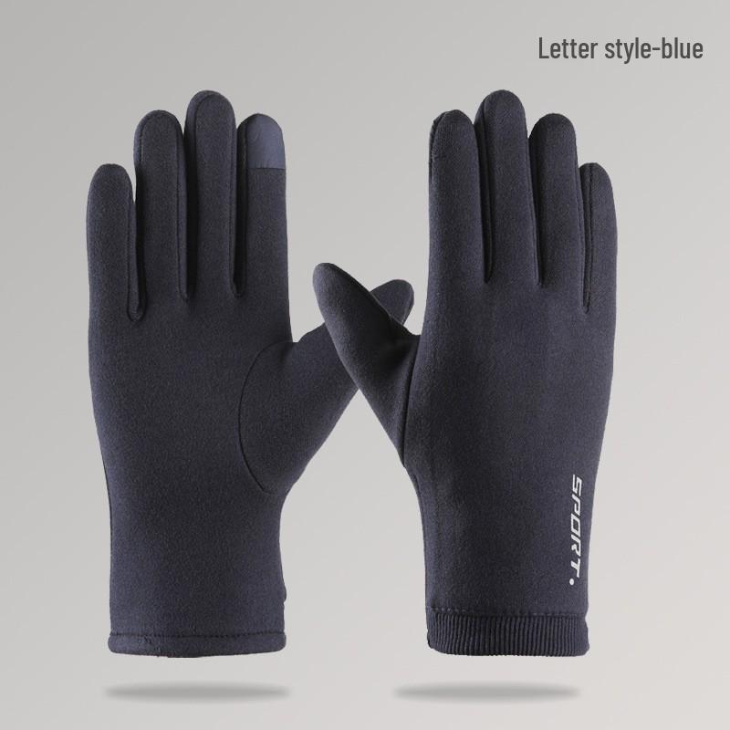 Unisex Winter Rabbit Plush Fleece Gloves - Thick, Windproof, Coldproof, Touchscreen-Ready for Outdoor Cycling