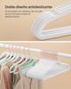 SONGMICSHOME Velvet Hangers 50 Pack, Non-Slip Hangers with Rose Gold-Colored Swivel Hooks, Slim Space-Saving Hangers