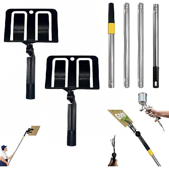 Paint Shield Holder,Adjustable Angle durablle Spray Shield Holder Set,Paint Spray Shield,Multifunctional Extended Cardboard Spray Shield Holder for