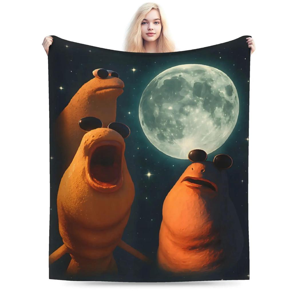 Marcus The Worm I Dont Like This Rock Super Warm Throw Blanket for Kids and Adults Cozy Winter Blanket for Couch Bed Home Decor