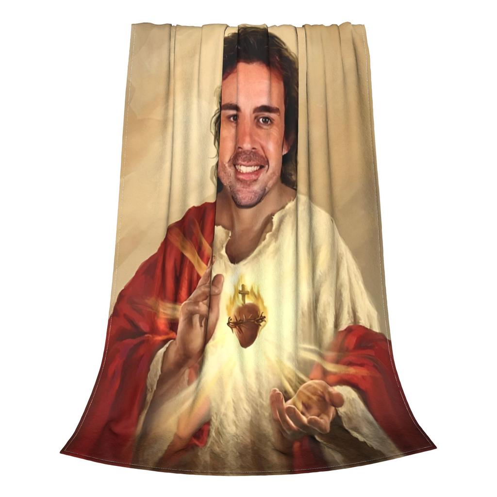 Manta Cálida Acogedora Esponjosa de Fernando Alonso Jesucristo Mantas de Sofá 50x60 Pulgadas Múltiples Tamaños Colcha Delgada de Felpa
