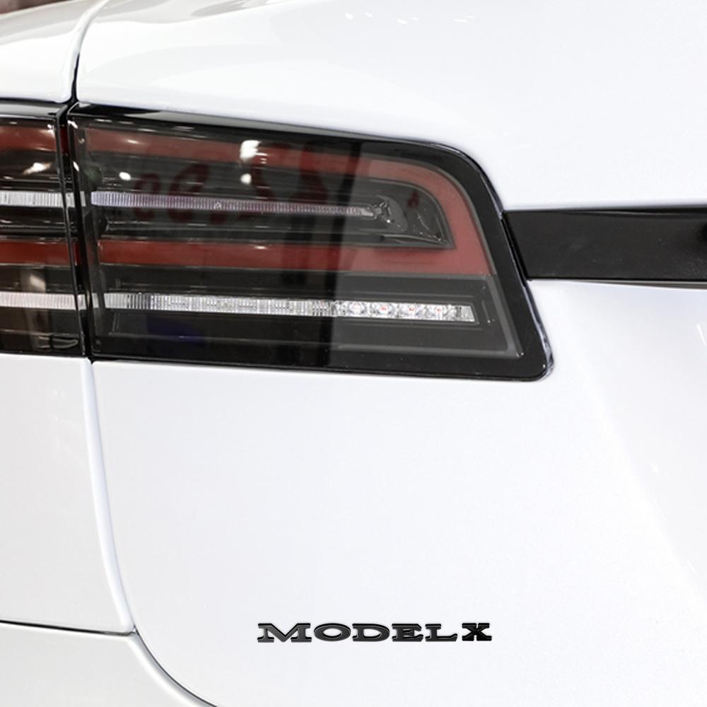 1pcs 3D ABS Letter Logo Rear Tailgate Trunk Emblem Stickers For Tesla Model 3 Model S Model X Model Y Roadster SpaceX Cybertruck