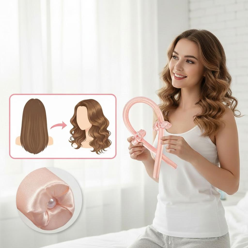 Curling roller, curling iron, hair curlers + clip and rubber bands