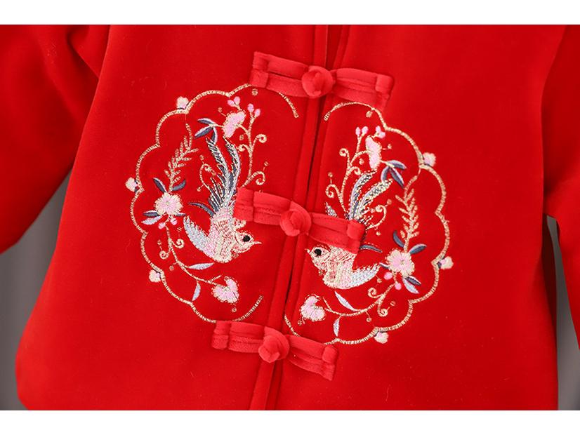 2025 New Year & 2026 Spring Festival Tang Suit Outfit for Girls, Babies 1-3 Years Old