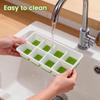 Large Reusable Ice Cube Trays Easy-Release Flexible Ice Cube Molds With Lids Big Square Cubed Ice Trays For Cocktail Coffee