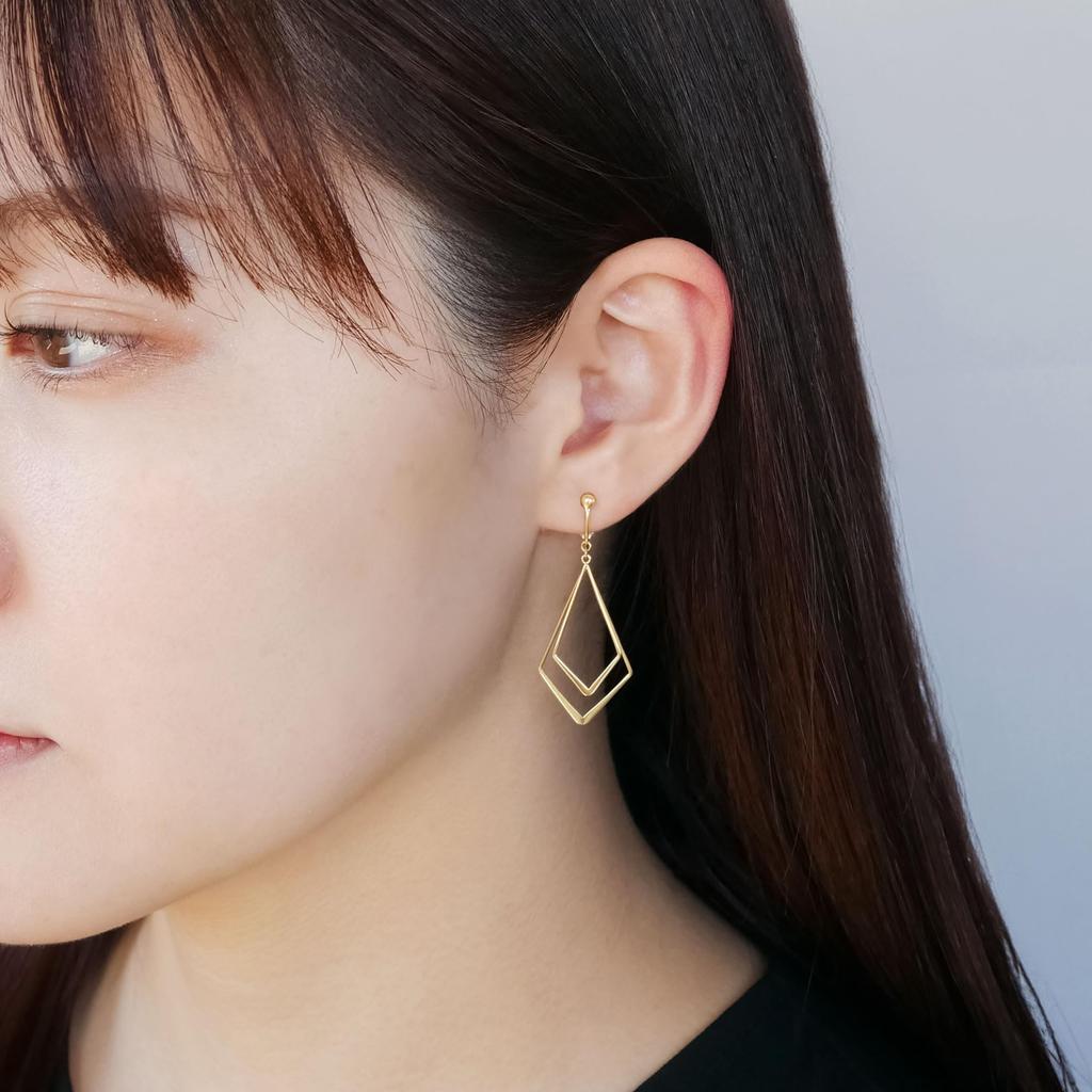 Vendome Aoyama Earrings K10 Yellow Gold Basic AJVE2296 YG [Official]