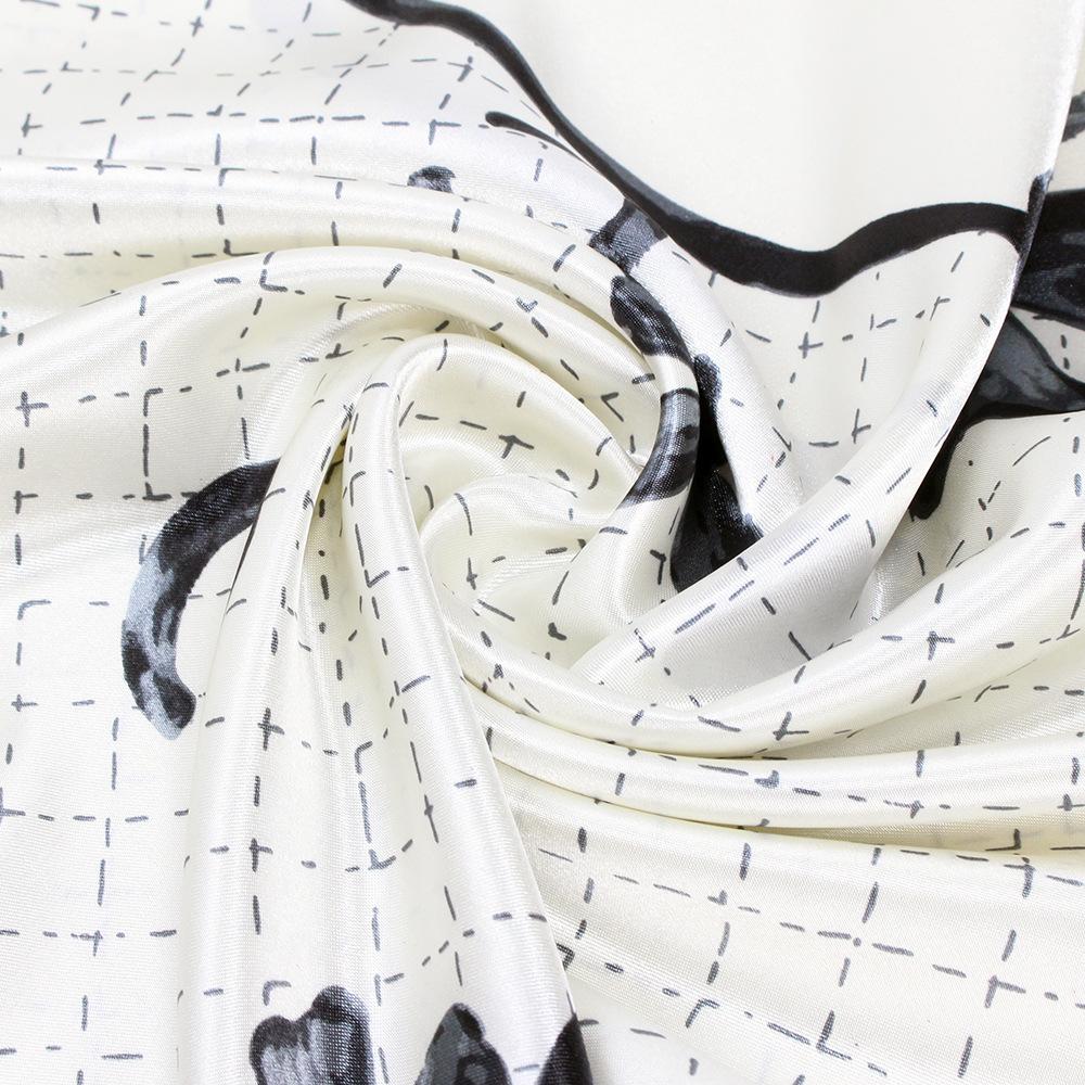 Høykvalitets luksuriøst silkeskjerf pannebånd Skjerf Halsskjerf For kvinner Kjede Silkeskjerf Dekorativt sjal for kvinner