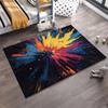 Abstract Colorful Burst Pattern Carpet, Modern Art Style Rug Design Suitable for use as an anti-slip for living room bedroom sofas