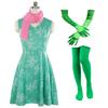 Movie Inside Joy Cosplay Envy Costume Anxiety Disgust Disguise Dress Socks for Adult Halloween Carnival Party Clothes Roleplay