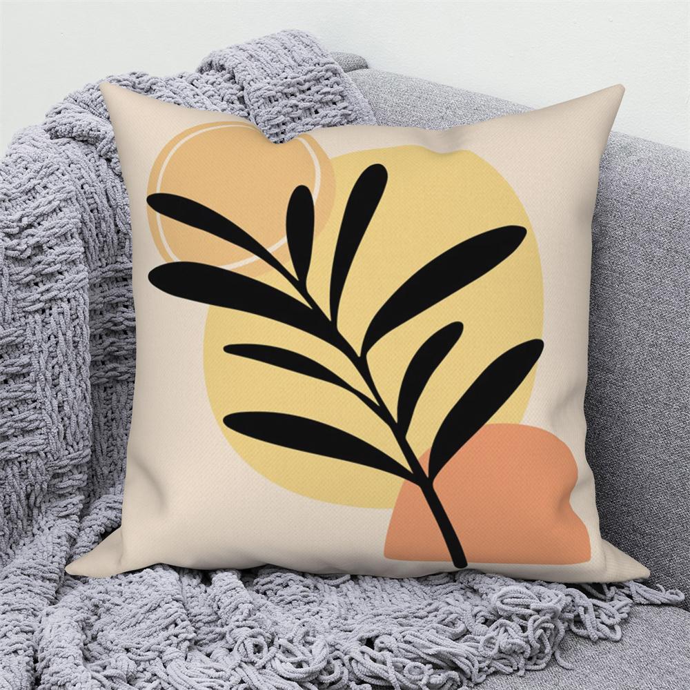 Home Sofa Office Cushion Pillowcase Wholesale  Nordic Style Abstract Plant Floral