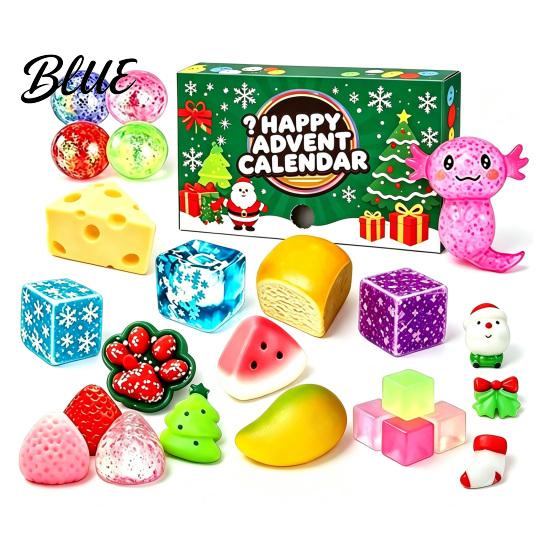Educational Sensory Tools for Concentration Squeeze Toys Advent Calendar Soft Bun Fidget Toys Christmas Stocking Play Stuffer Stress Relief