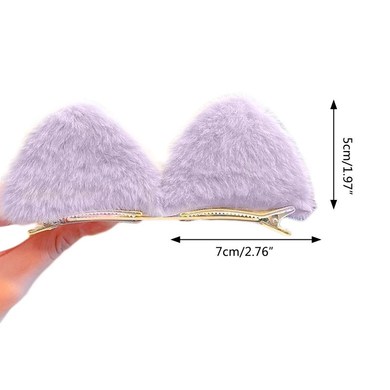 Kitten Ear Hair Clips Cats Ears Hair Side Clips Lovely Animal Ear Hair Barrettes Cartoon Hairpin Halloween Headwear