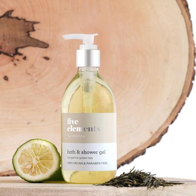 Citiz Kimirica Five Elements Tangerine & Green Tea Duschgel, 100 % vegan und frei von Parabenen, 300 ml